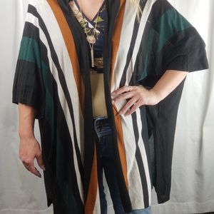 NWT!! H&M  Kimono  Brown striped 305